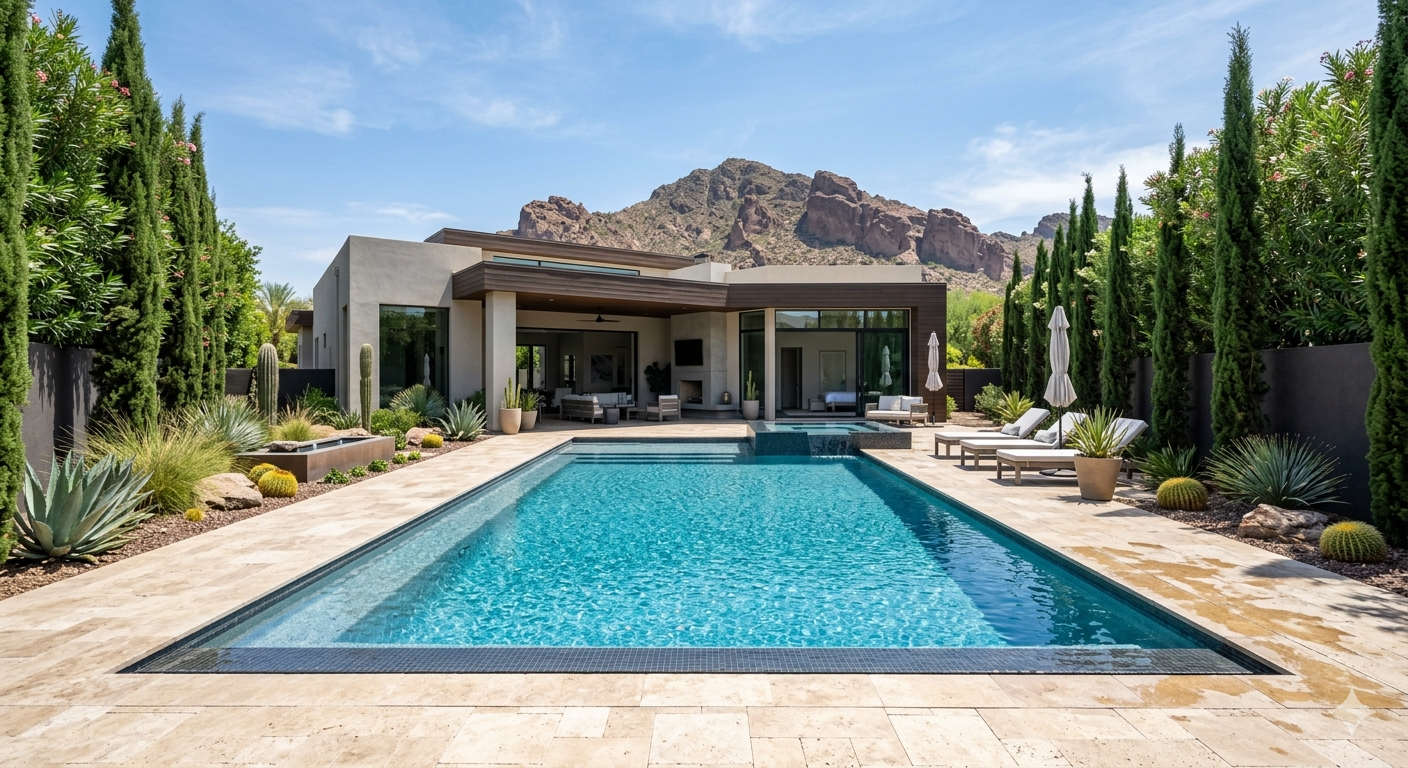 Modern Arizona desert home exterior